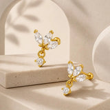 Gold CZ Cartilage Stud Set