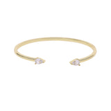 18K Gold-Plated Teardrop CZ Cuff