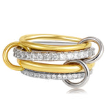 Multi-Layer Stackable Cubic Zirconia Ring