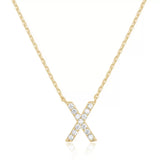 Zircon Letter Choker Necklace