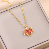 Maple Leaf Pendant Necklace