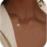 Sideways Initial Choker Necklace