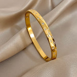 Gold-Plated Zirconia Bangle