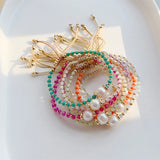 Crystal & Pearl Beaded Bracelet