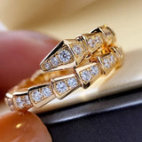 CZ Snake Wrap Ring
