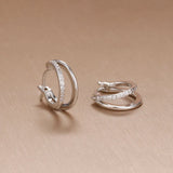 Aurora Double Circle Huggies