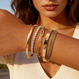 CZ Tennis Starburst Bangle