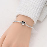 Sterling Silver Zirconia Charm Bracelet