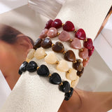 Multicolour Heart Resin Beaded Bracelet