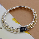 Sterling Silver Solid Chain Bracelet