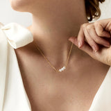 18K Gold Plated Pearl Choker Necklace