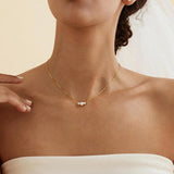 Triple Pearl Pendant Necklace