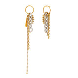 Rhinestone Irregular Long Chain Earrings