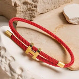 Braided Bracelet with Gold Accent