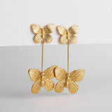 Gold Butterfly Waterproof Earrings