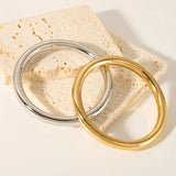 Gold Hollow Bangle Bracelet