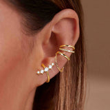 Zircon & Tassel Ear Cuff Set (3-Piece)