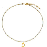 Pavé Initial Tennis Necklace