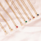 Dainty Crystal Clavicle Necklace