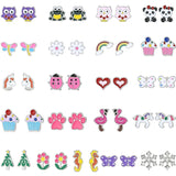 21-Pair Hypoallergenic Stud Earring Set