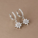 Starburst CZ Drop Earrings