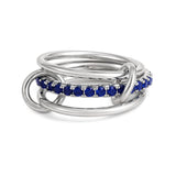 Multilayer Connecting Cubic Zirconia Ring