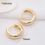 Gold-Plated Round Hoop Earrings