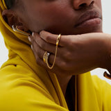 CZ Zircon Double Layer Connecting Ring