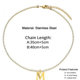 Pavé Initial Tennis Necklace