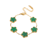 Green Clover Gold Bracelet