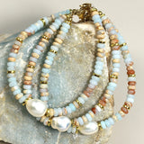 Natural Stone & Pearl Bohemian Bracelet