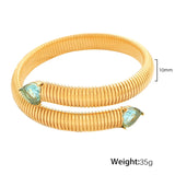Punk Thick Gold Elastic Cuff