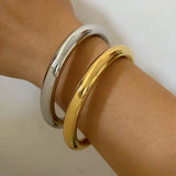 Gold Hollow Bangle Bracelet