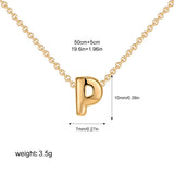 Petite Bubble Initial Charm Necklace