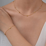 Dainty Heart Charm Bracelet