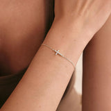 Sterling Silver Cross Chain Bracelet