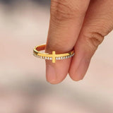 CZ Cross Stacking Ring