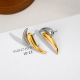 Double Layer Moon Earrings