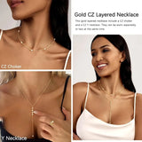 CZ Beaded Y-Body Chain Necklace