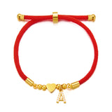 Initial Heart Charm Bracelet