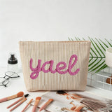 Personalized Seersucker Makeup & Travel Pouch