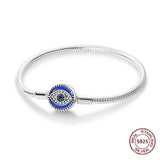 Sterling Silver Zirconia Charm Bracelet