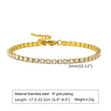 Heart CZ Snake Chain Bracelet