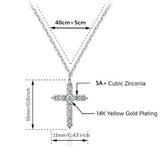 Gold Cross Pendant Necklace