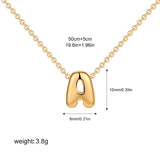 Petite Bubble Initial Charm Necklace