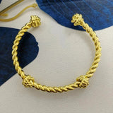 Vintage Twisted Rope Gold Cuff