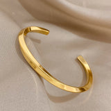 Gold-Plated Zirconia Bangle