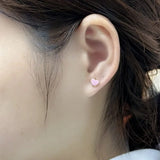 Sweetheart Titanium Stud Earrings