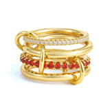 Multi-Layer Stackable Cubic Zirconia Ring