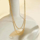 Layered Thin Chain Necklace Set
